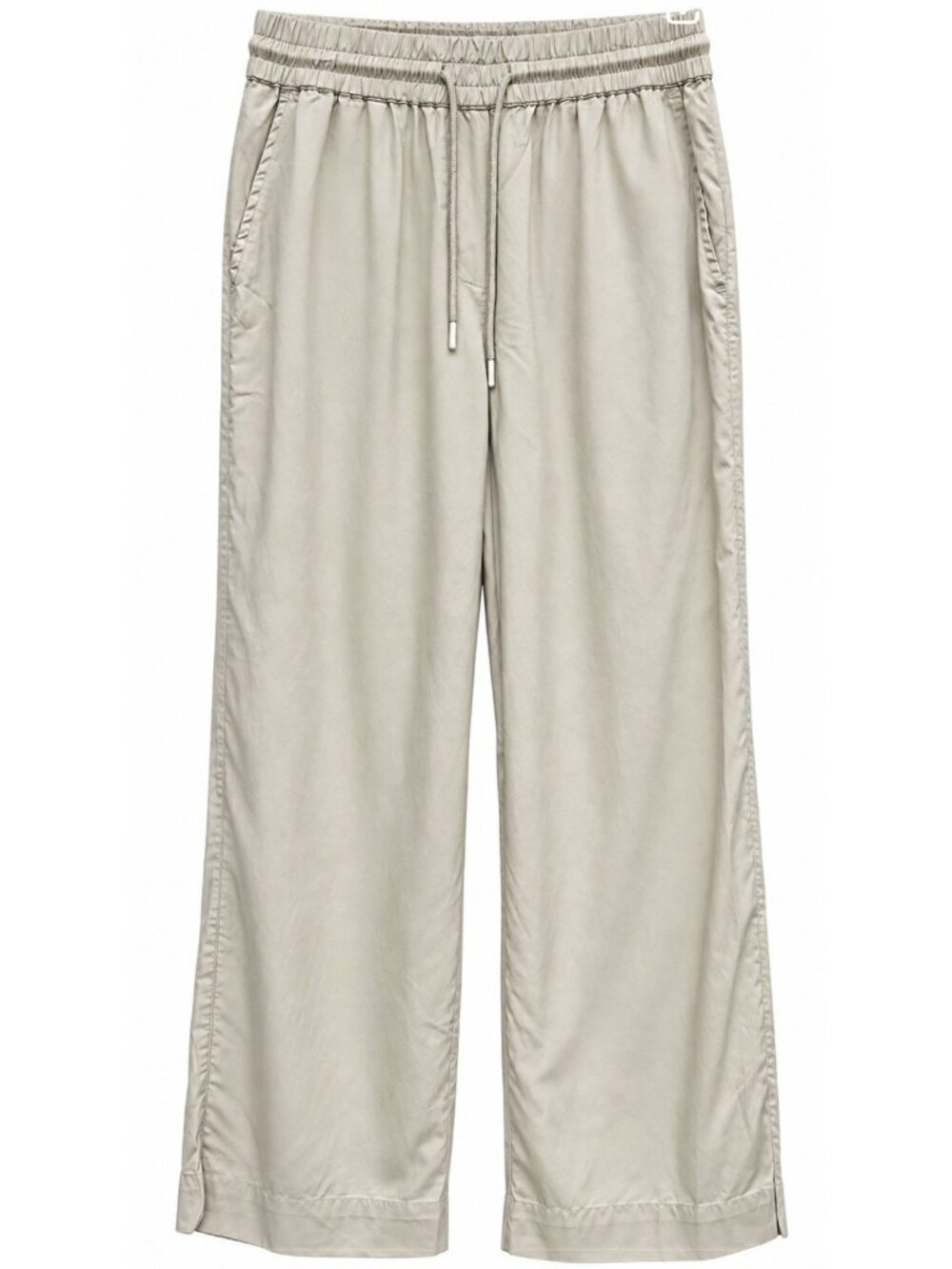 Quince Wide Leg Pants Women’s Large Khaki Vintage Wash Tencel Drawstring Pull On